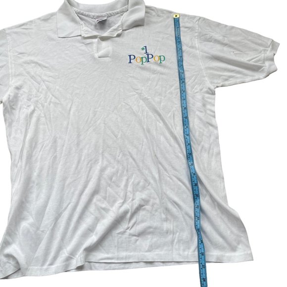 Vintage Anvil Polo Single Stitch Pop Pop Dad Gift Shirt Threadbare Sz Large - Picture 9 of 12
